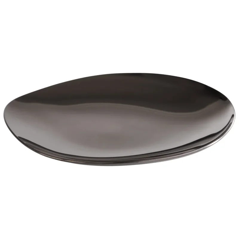 Set de 4 assiettes mise en bouche inox 18/10 noir 9x9x1 cm Pebbles Aps Satisfait Ou Remboursé