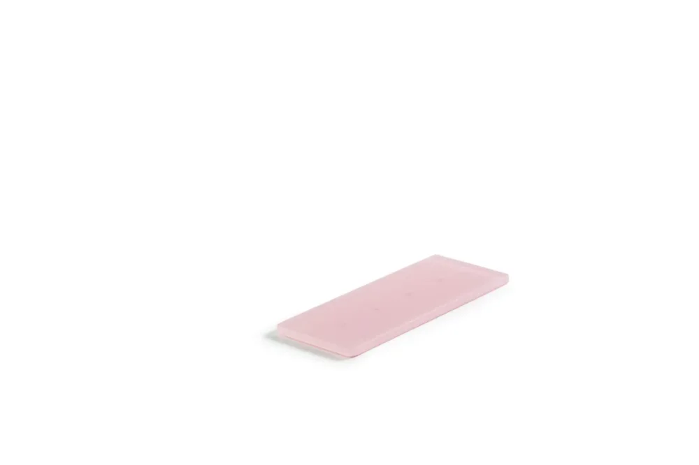 Barrette de dégustation rectangulaire rose résine Nacryl® 24,5 cm Mealplak Bon Plan