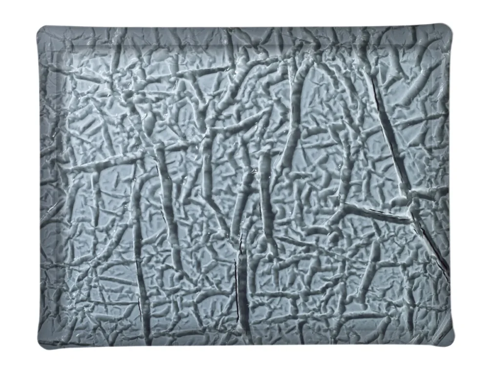 Plateau rectangulaire noir acrylique 46 cm Acrylic3 Platex Pas Cher