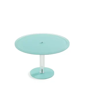Paiement Sécurisé Piédestal résine Nacryl® bleu lagon Ø 33 cm 21 cm Mealplak