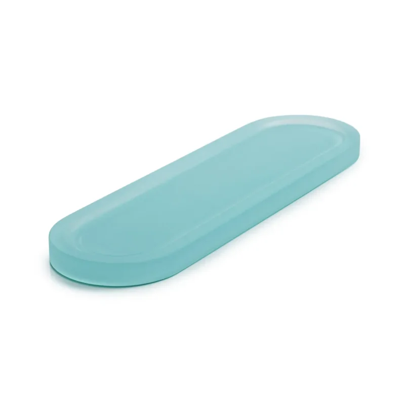 Présentoir à pâtisserie ovale bleu résine Nacryl® 17 cm Mealplak Revol Prix Cassé