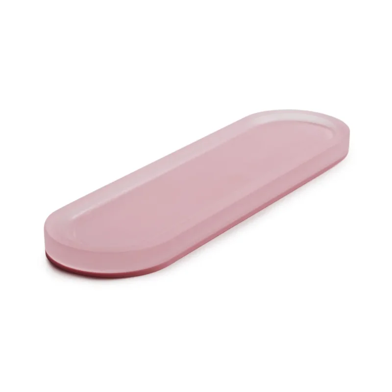 Offre Spéciale Présentoir à pâtisserie ovale rose résine Nacryl® 17 cm Mealplak Revol