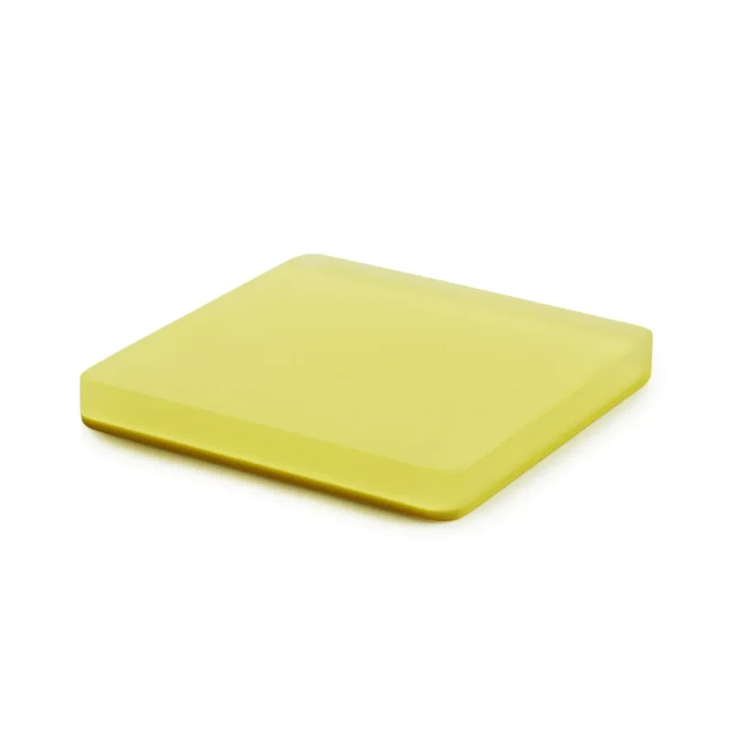 Offre Spéciale Présentoir à pâtisserie carré jaune résine Nacryl® 8 cm Mealplak Revol