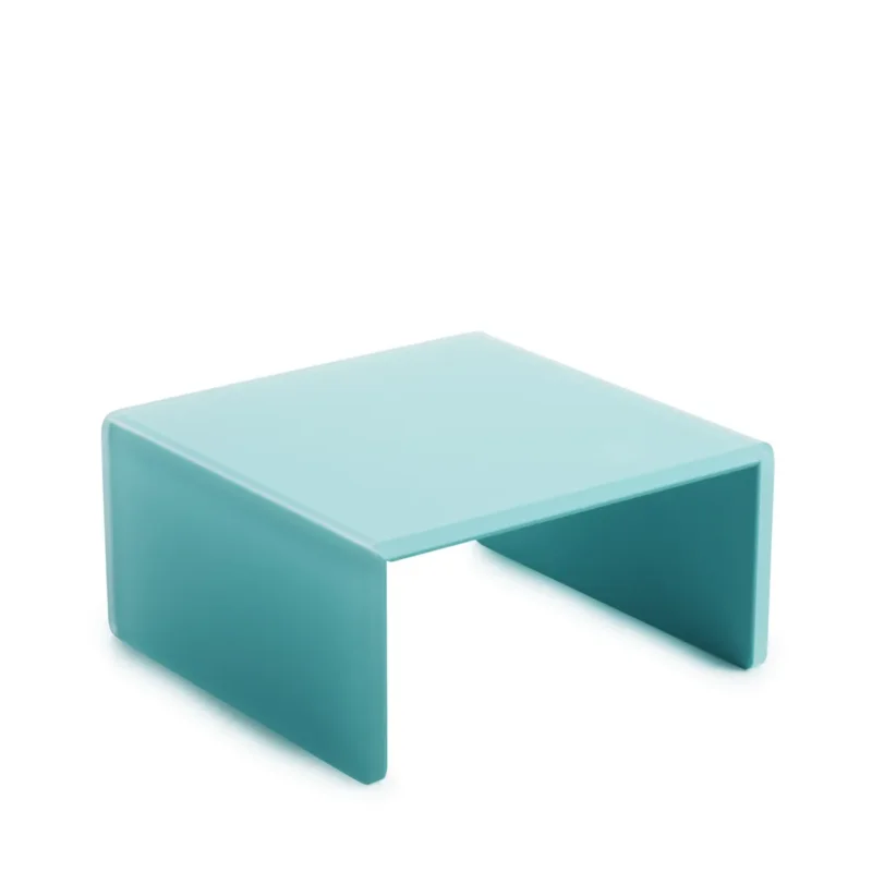 Dernière Chance Plateau avec pieds résine Nacryl® bleu 20x20x10,5 cm Mealplak Revol