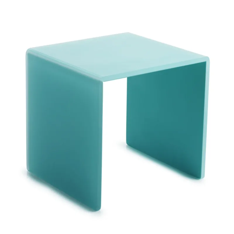Plateau avec pieds résine Nacryl® bleu 20x20x20,5 cm Mealplak Revol Prix Bas