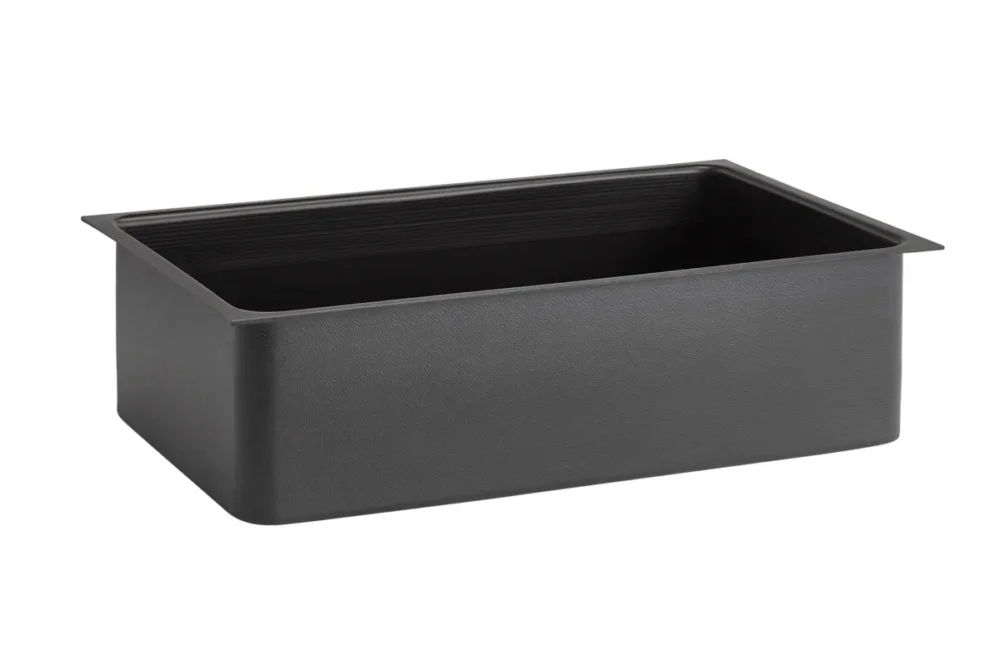 Expédition Rapide Bac GN1/1 polystyrène (ps) noir 51,5x31x14 cm Valo Aps
