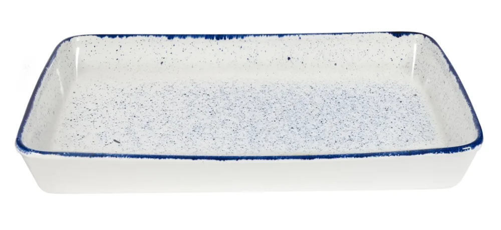 Offre Limitée Plat buffet porcelaine vitrifiée Hints Indigo 53x16x6,2 cm 3 L Stonecast Hints Churchill