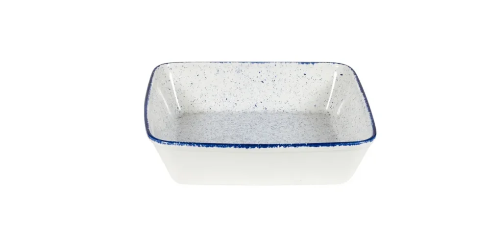 Nouvelle Collection Plat buffet porcelaine vitrifiée Hints Indigo 25x25x6,2 cm 2 L Stonecast Hints Churchill