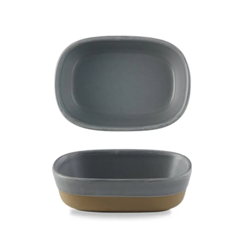 Produit De Marque Plat à partager rectangulaire gris porcelaine vitrifiée 17 cm Emerge Seatle Churchill
