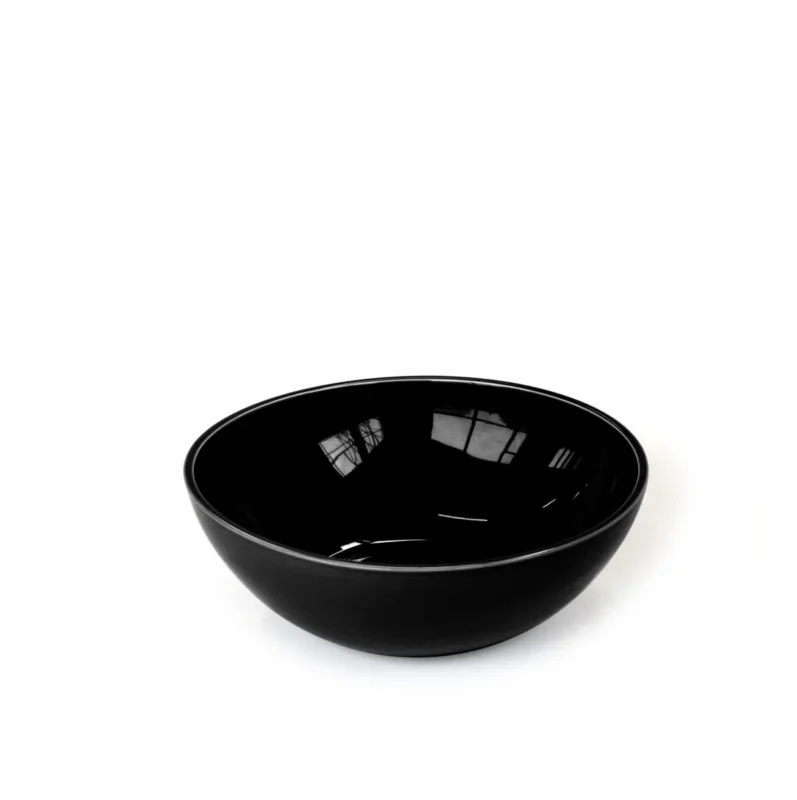 Bol verre noir Ø 25 cm 8,5 cm Tilt Craster Authentique