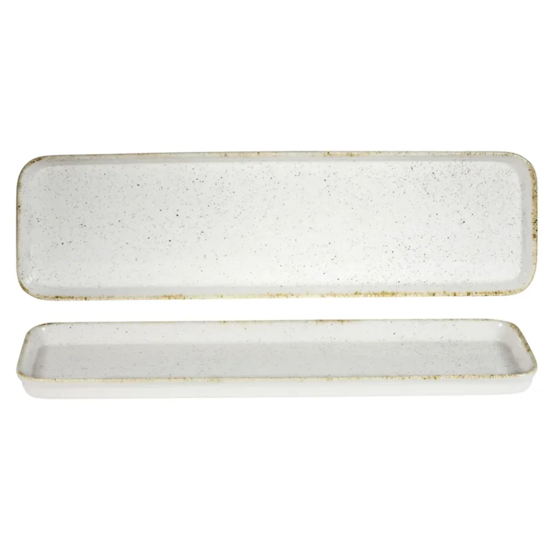Prix Cassé Plat GN2/4 porcelaine vitrifiée barley white 53x15x2,5 cm 1,4 L Stonecast Hints Churchill