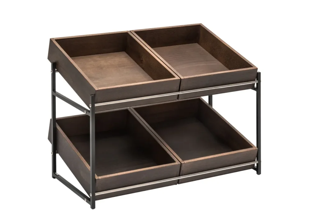 Présentoir gn1/1 2 niveaux bois 56x34x43,5 cm Dolomiti Zepe Nouvelle Collection