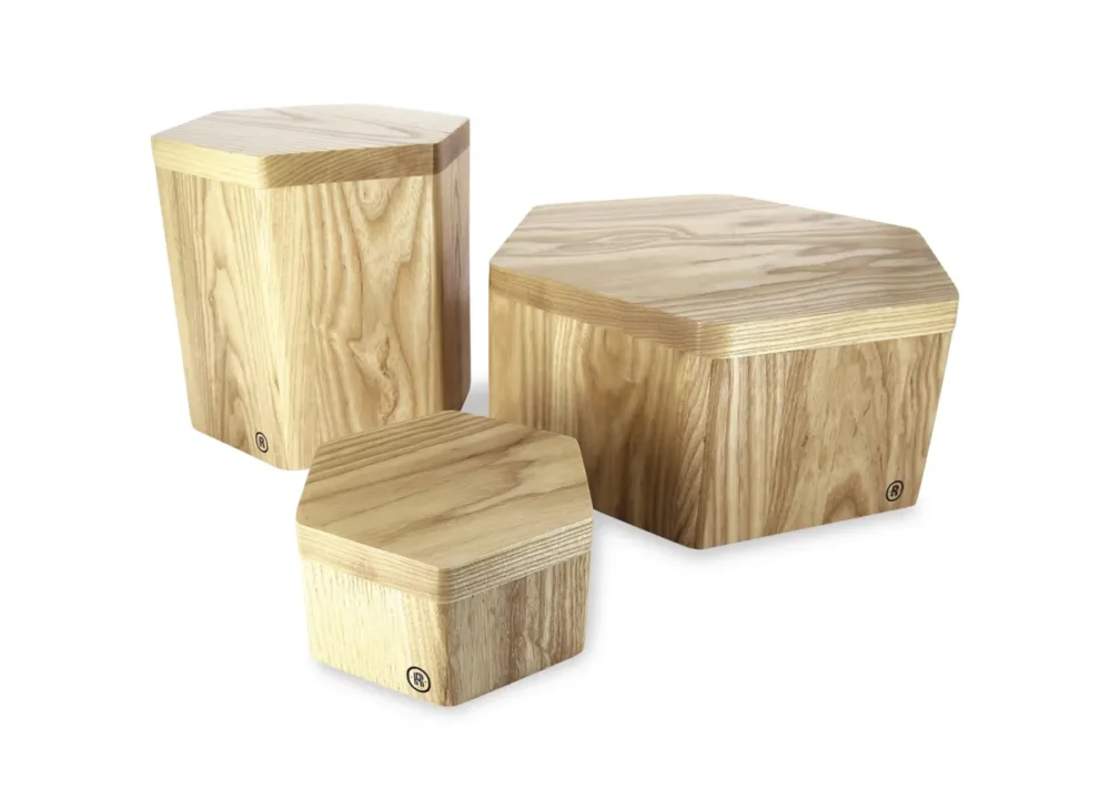 Nouvelle Collection Set de 3 réhausses bois 29x33x23 cm Revol