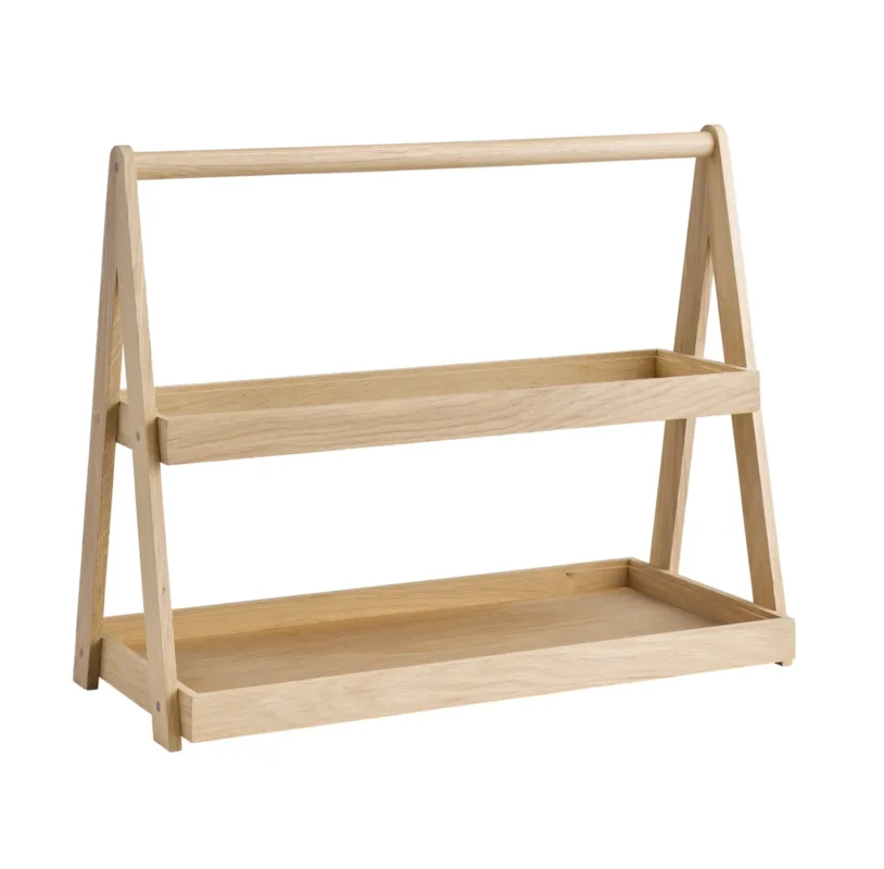 étagère 2 niveaux GN1/2 et 2/4 chêne 55,5x26,5x44,5 cm Valo Aps Promotion Saisonnière
