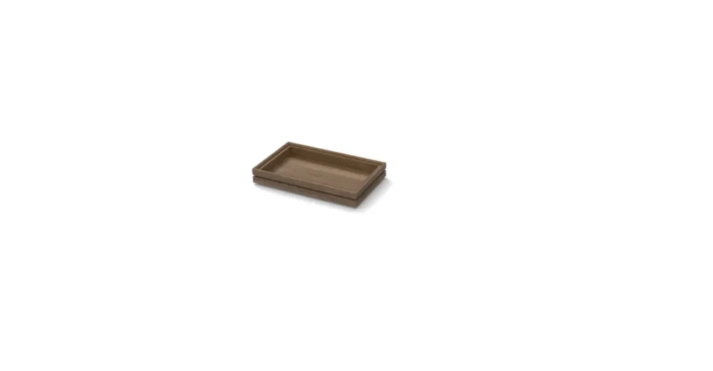 Offre Limitée Caisse noyer 26,5x16,3x4 cm Flow Craster