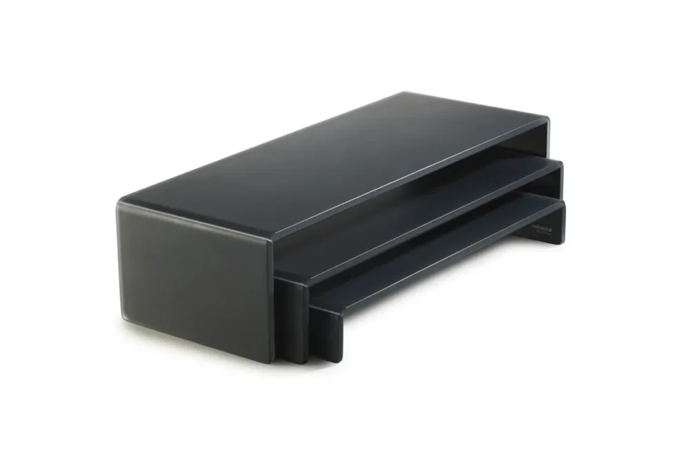 Offre Du Jour Set 3 présentoirs résine Nacryl® gris 49,5x19,5x12 cm Mealplak