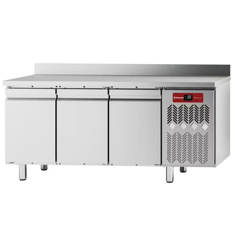 Table frigorifique « murale », ventilée, 3 portes GN 1/1, 405 litres Dernier Modèle