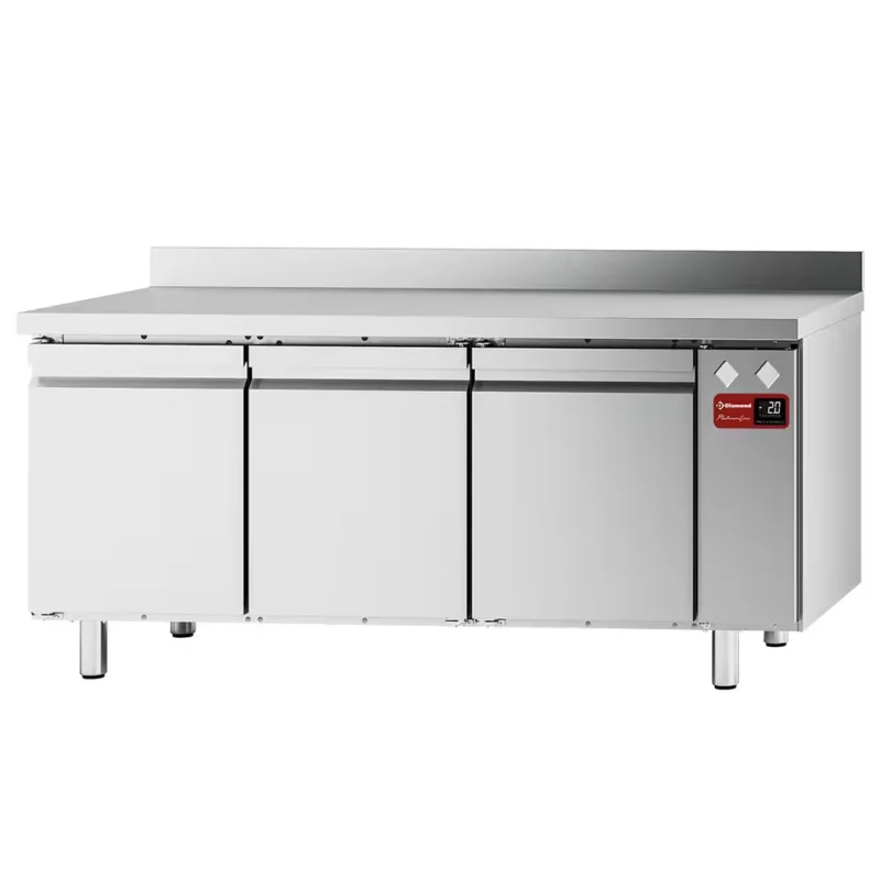Table frigorifique « murale », ventilée, 3 portes GN 1/1, 405 litres (sans groupe) Prix Réduit