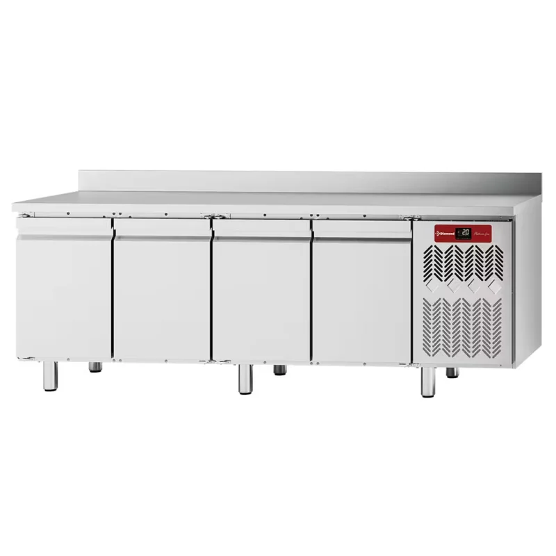 Table frigorifique « murale », ventilée, 4 portes GN 1/1, 550 litres Meilleure Vente