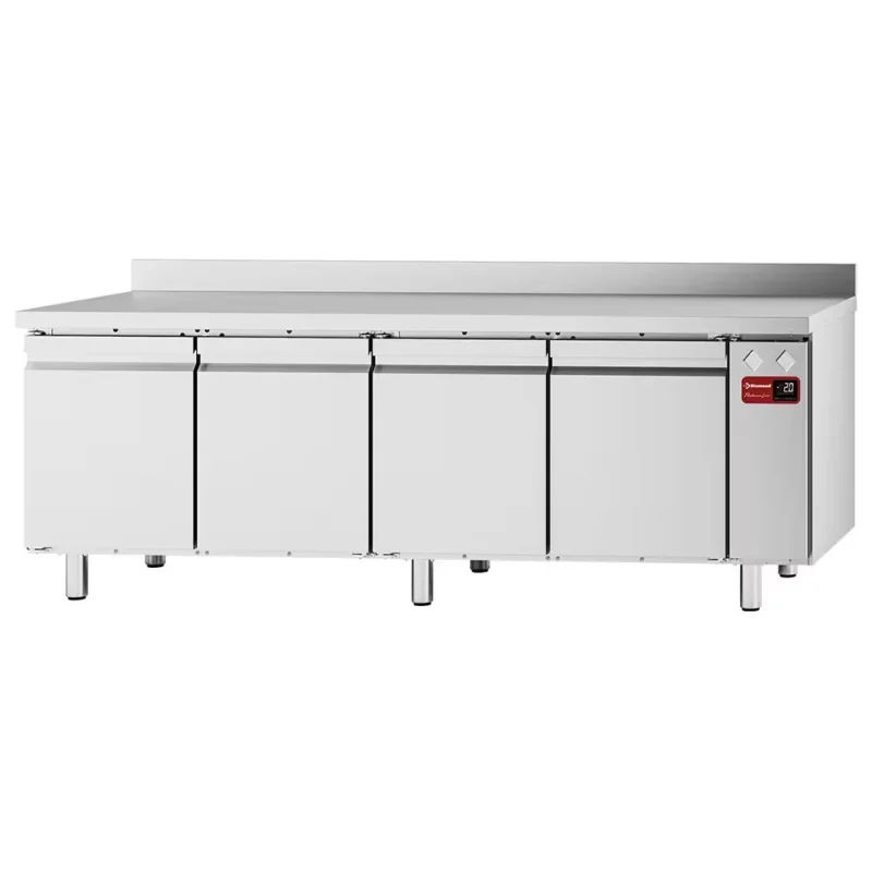 Commander Maintenant Table frigorifique « murale », ventilée, 4 portes GN 1/1, 550 litres (sans groupe)