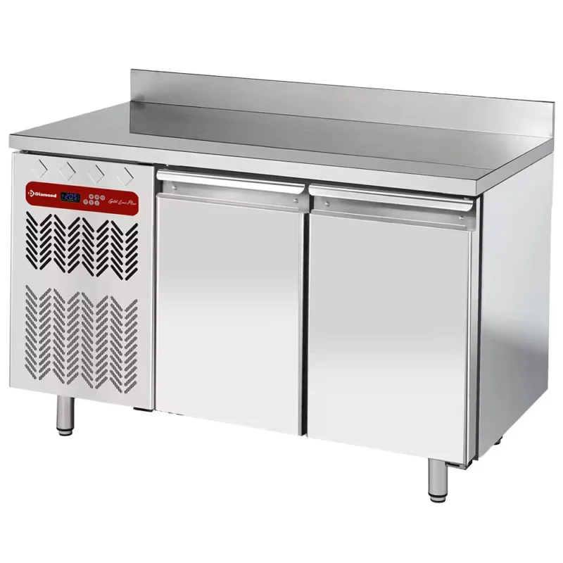 Table frigorifique « murale », ventilée, 2 portes GN 1/1, 260 Lit. groupe à GX Populaire