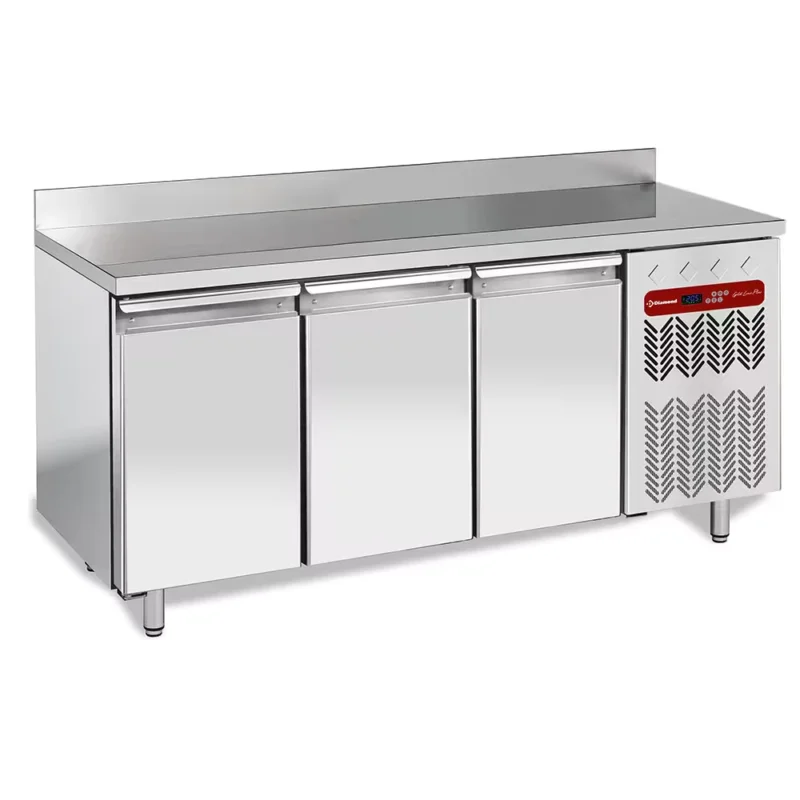 Table de congélation « murale », ventilée, 3 portes GN 1/1, 405 litres Pas Cher