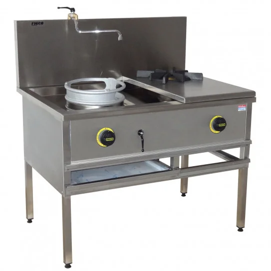 Wok réchaud super dragon 45 kW + 1 feu vif 7,5 kW Nouveauté