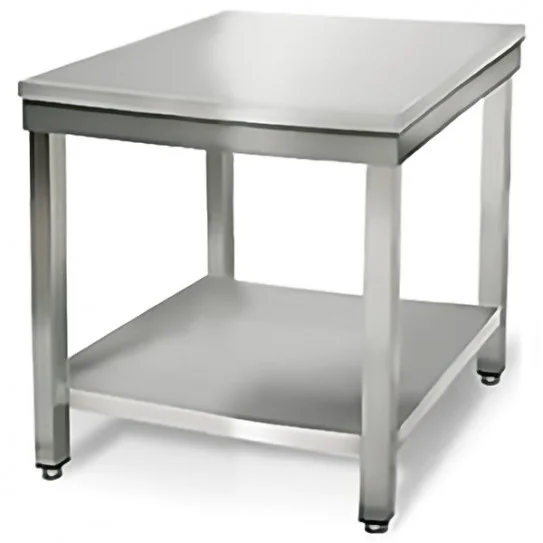 Vente Flash Table inox 700x700 centrale AISI304 + 1 sous tablette