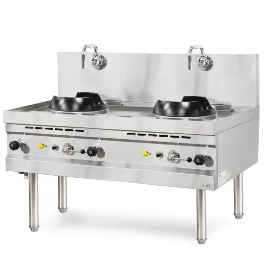 Wok 2 brûleurs de 33 kW gaz NGK80-75W2 Nayati Meilleur Prix