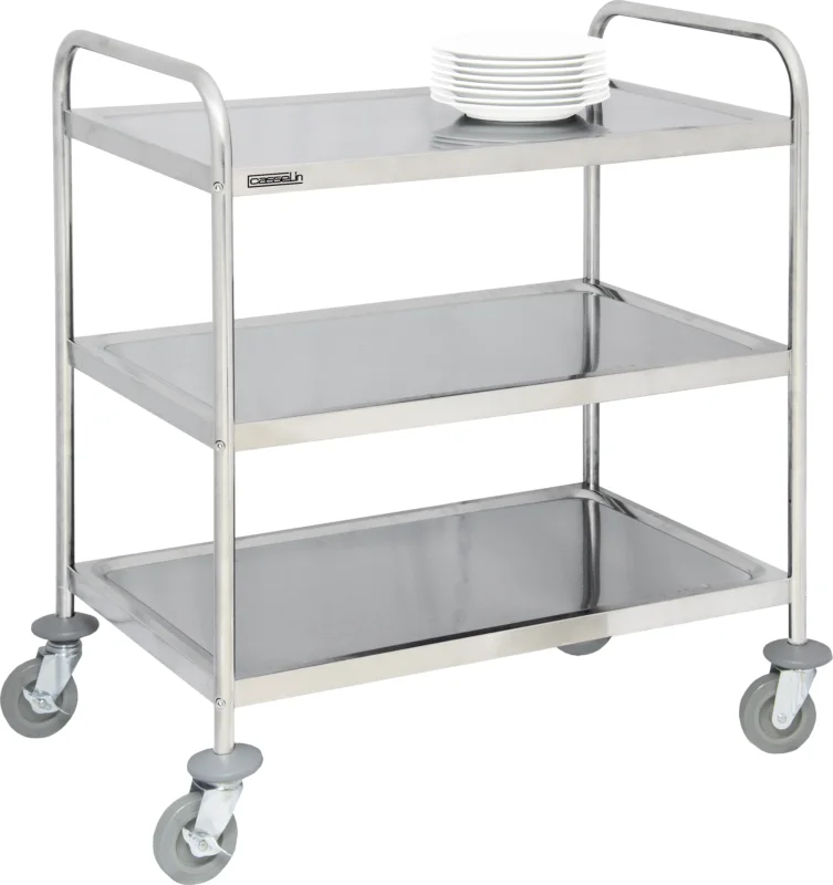 Nouvelle Collection Chariot en inox 3 plateaux CASSELIN