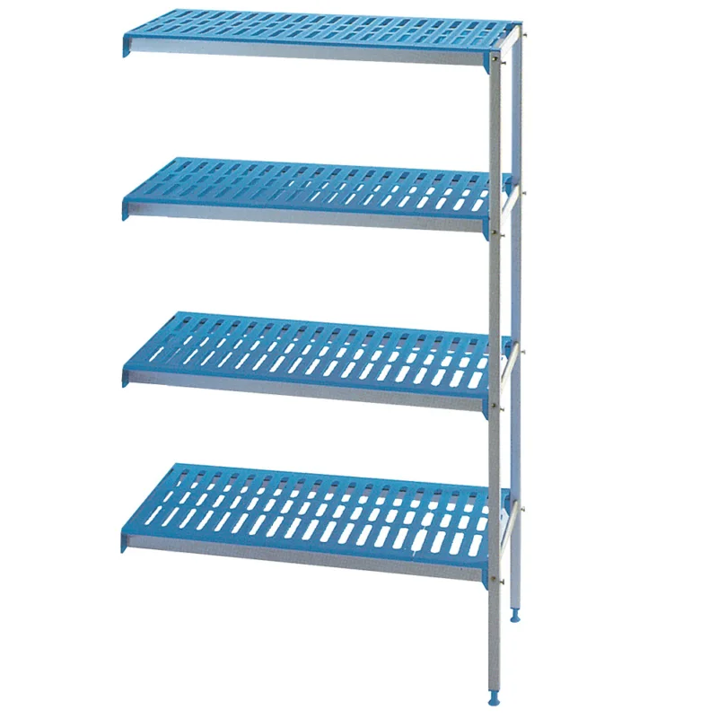 Rayonnage angulaire en aluminium anodisé 4 niveaux Modular Rack DIAMOND Meilleur Choix