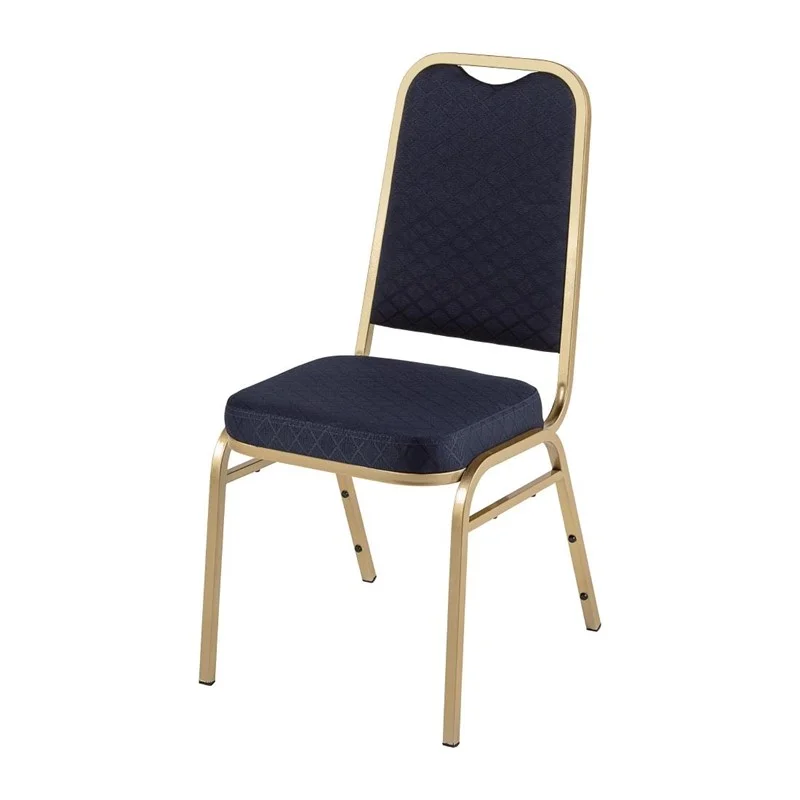Chaises de banquet à dossier carré Bolero bleues Bolero Authentique