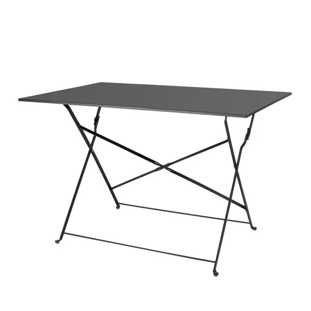 Table de terrasse pliable noire 1100 x 700 mm Bolero Nouveauté