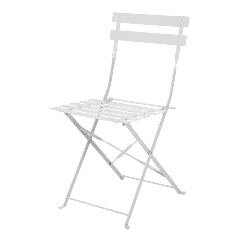 Satisfait Ou Remboursé Chaise de terrasse en acier gris bolero lot de 2 Bolero