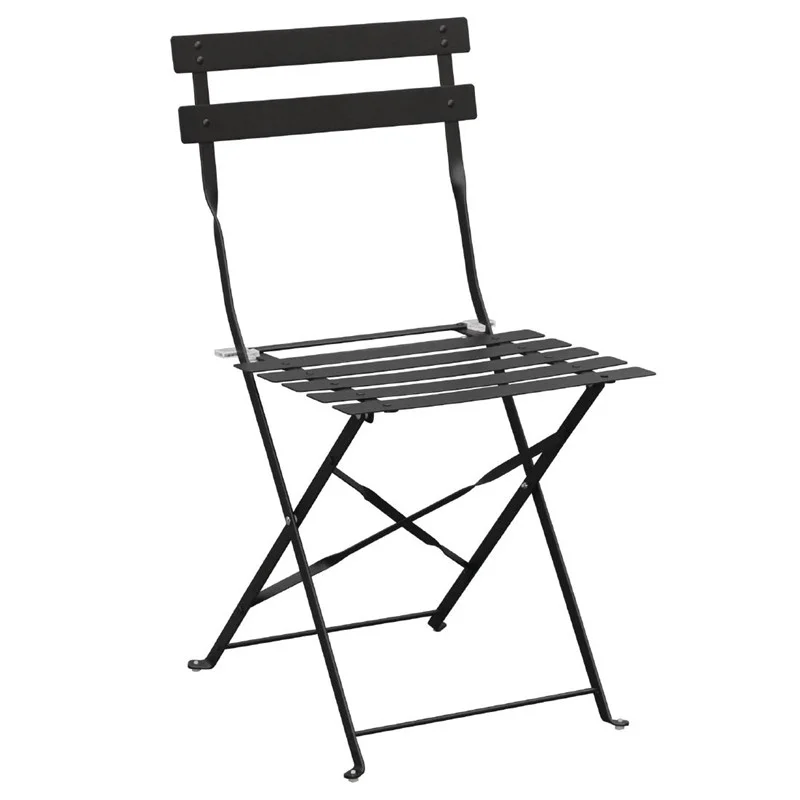 Chaises de terrasse en acier Bolero noires Bolero Prix Réduit