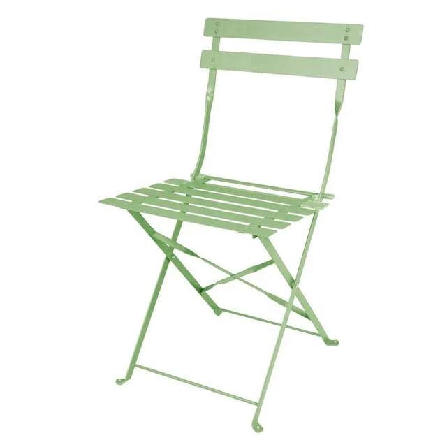 Prix Cassé Chaises de terrasse pliantes en acier Bolero vert clair (Lot de 2) Bolero