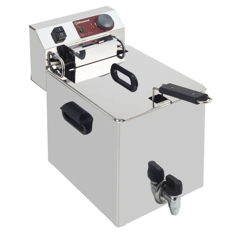Friteuse de table électrique 10 litres robinet de vidange DIAMOND Offre Exclusive