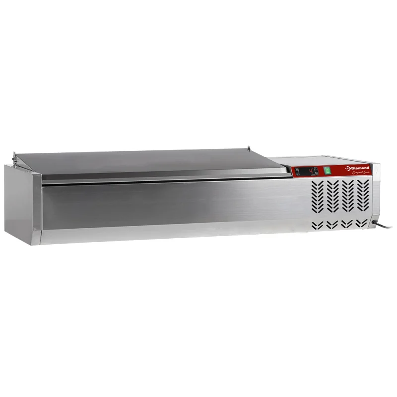 Solde Structure réfrigérée 3x gn1/3 1x gn1/2-150mm, avec couvercle inox DIAMOND