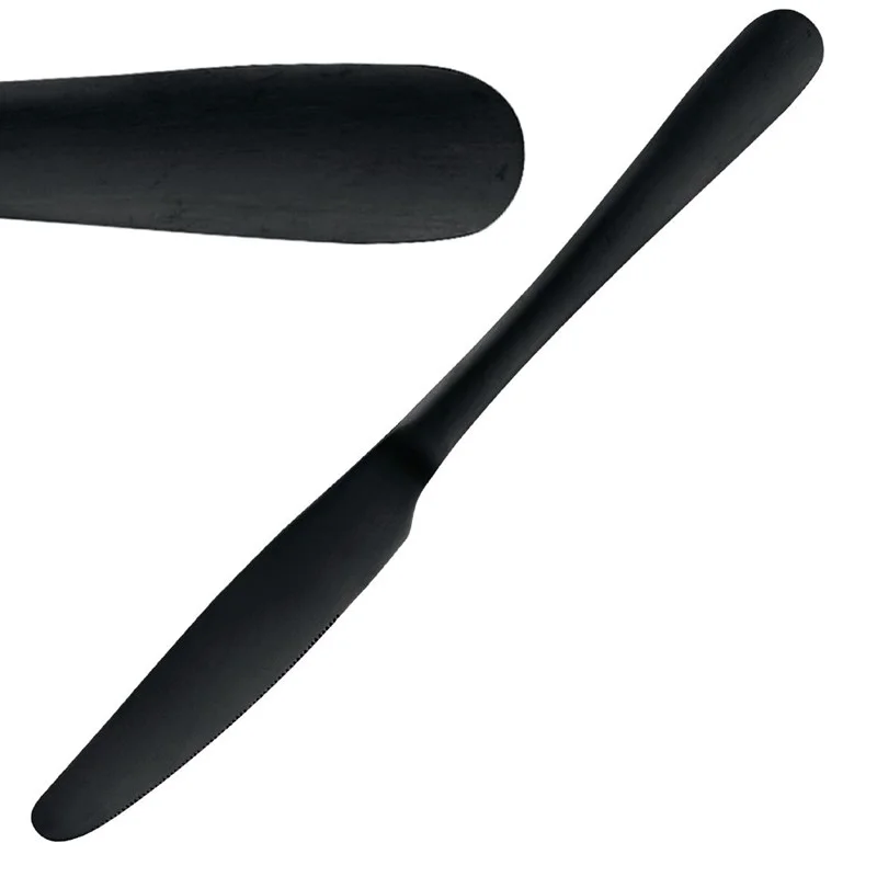 Couteaux de table noirs Olympia Etna - Lot de 12 Olympia Commande En Gros