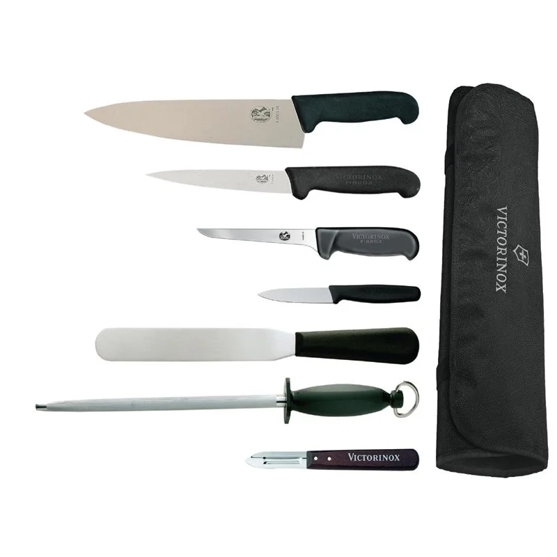 Ensemble de couteaux Victorinox Hygiplas et Vogue avec couteau chef 21,5cm et étuiVictorinox Remise