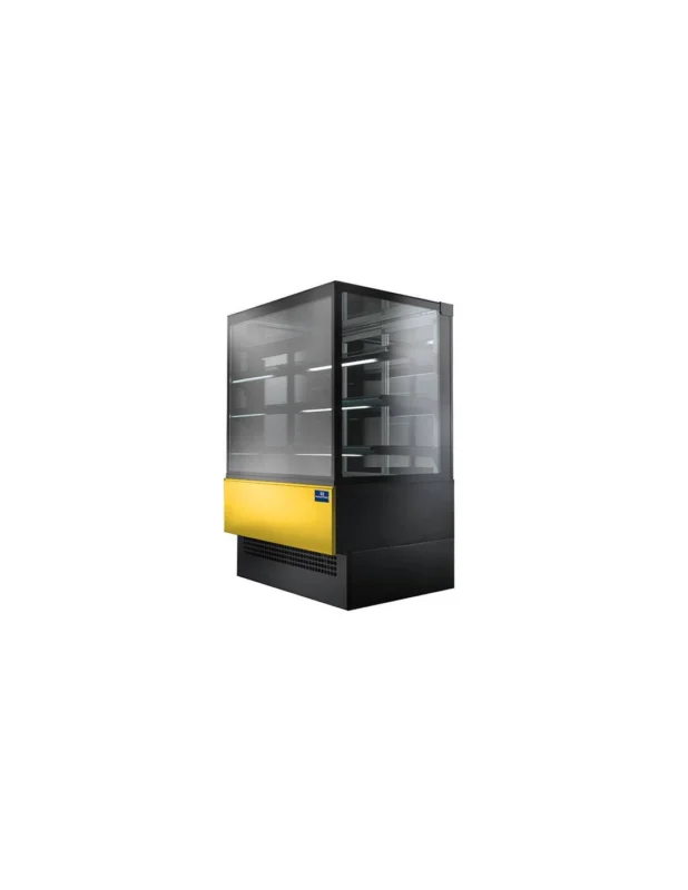 Dernier Modèle Vitrine réfrigérée ventilée avec 3 étagères et vitre verticale, +2°/+8°C, L 1800 mm - RAL9005