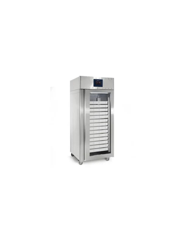 Soldes Armoire réfrigérée 850 litres en inox avec porte en verre pour pâtisserie, 56x 600x400 mm, -2°/+8°C