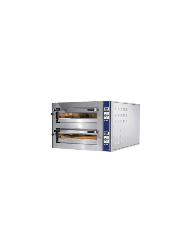 Remise Four à pizza électrique pour 6+6 pizzas ø 350 mm, contrôle électronique