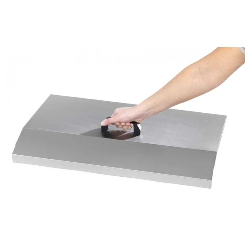 Achat Immédiat Capot Inox pour Plancha avec Plaque en Fonte Emaillée