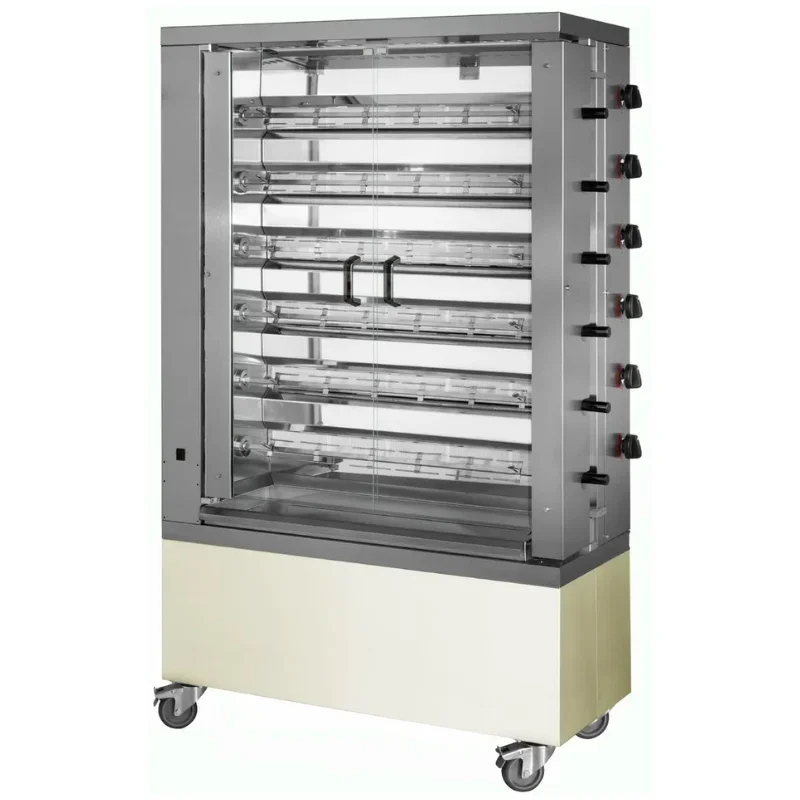 Rôtissoire Verticale Electrique 6 Broches - 36 Poulets Acheter Direct