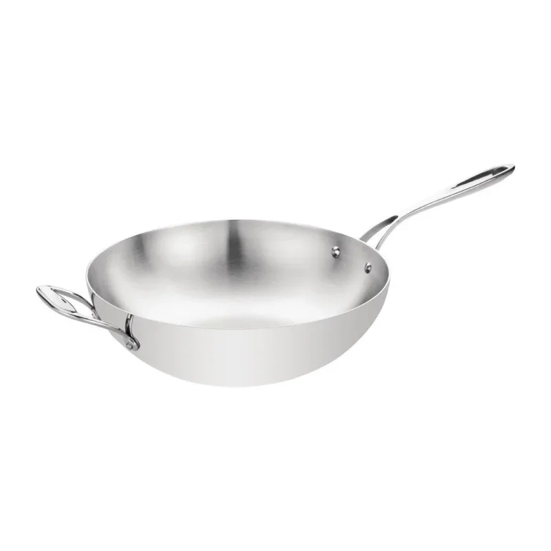 Solde Wok Triple Épaisseur À Fond Plat
