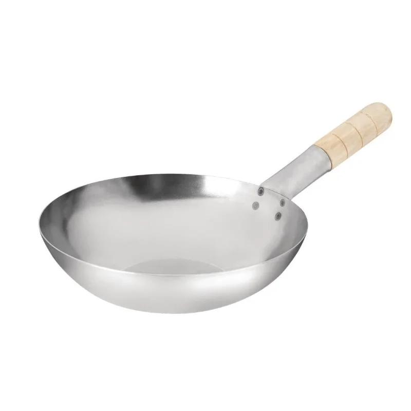 Satisfait Ou Remboursé Wok Fond Plat en Acier Doux - 25,4 cm