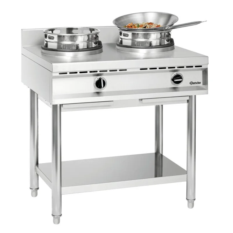 Cuisinière Wok à Gaz - 2 Brûleurs Réduction