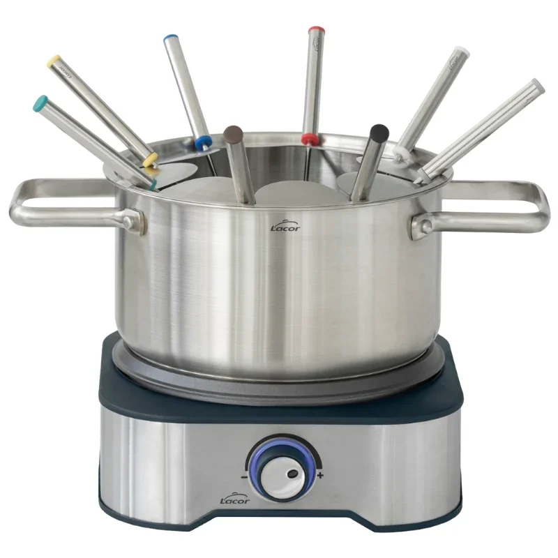 Bon Marché Appareil à Fondue Électrique Inox - Grey Plus - 1.2 L