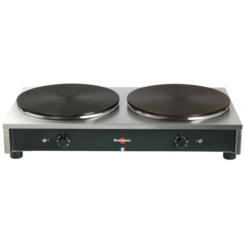 Crêpière Professionnelle Électrique Double - Gamme Standard - Ø 40 cm Commande En Gros